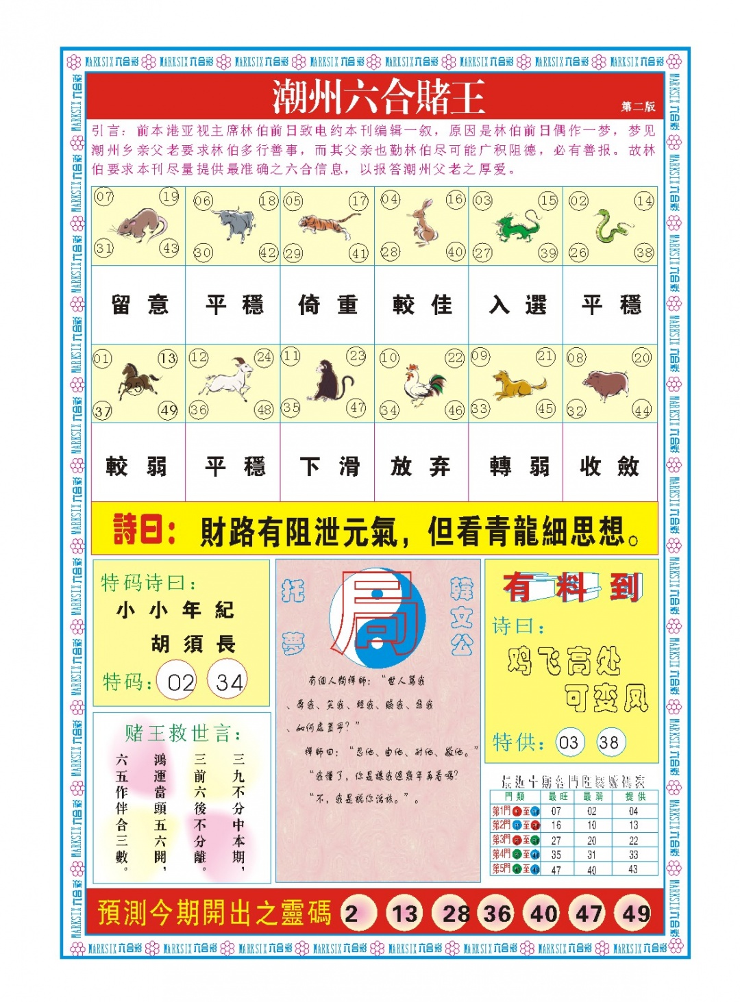 新澳门生肖彩