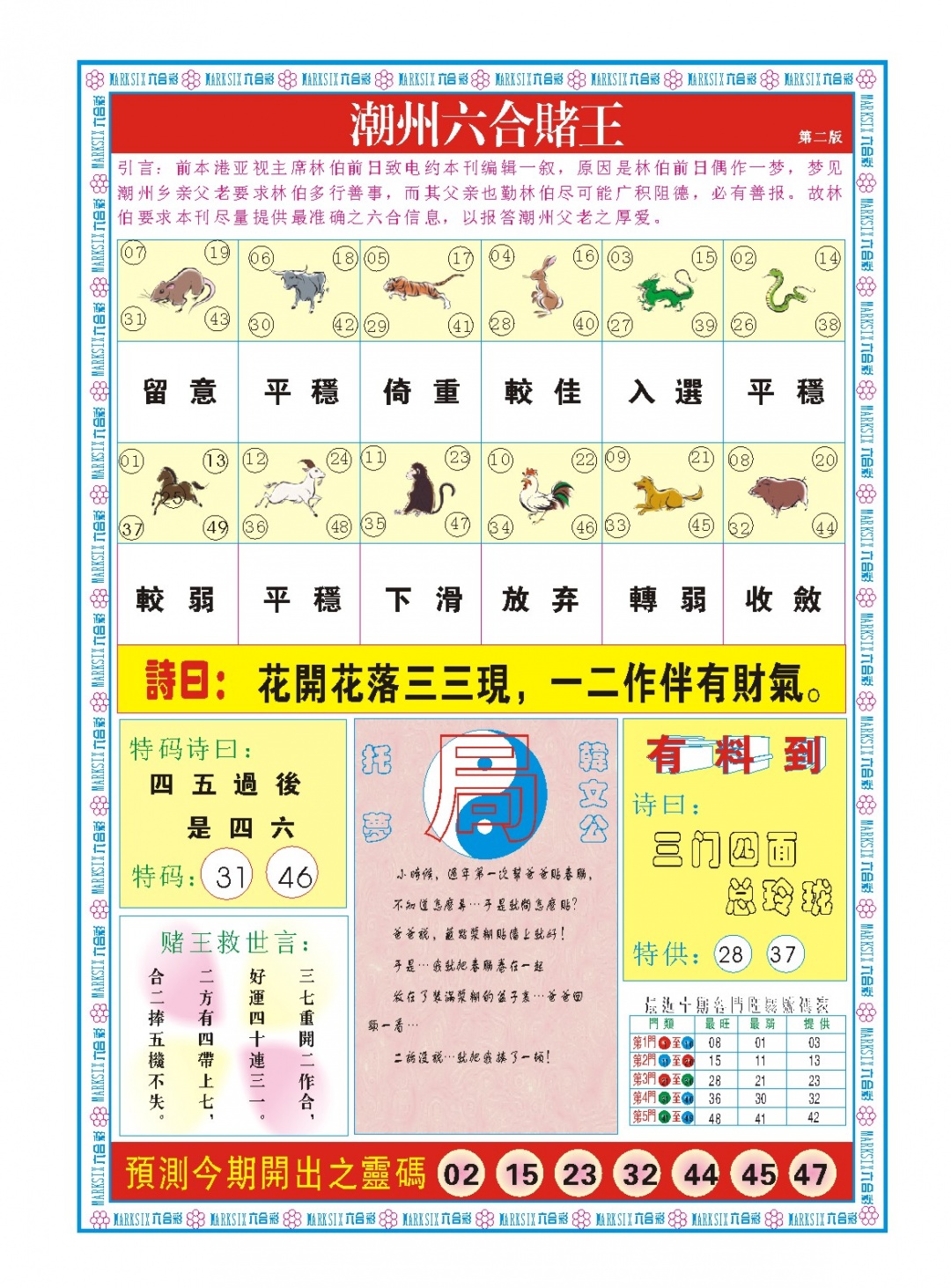 新澳门生肖彩